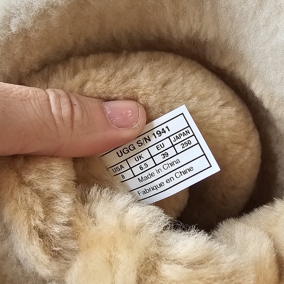 UGG Josslyn Suede Sheepskin Wedge Heel Mid Calf Boots Winter Influencer Boots - Picture 6 of 6